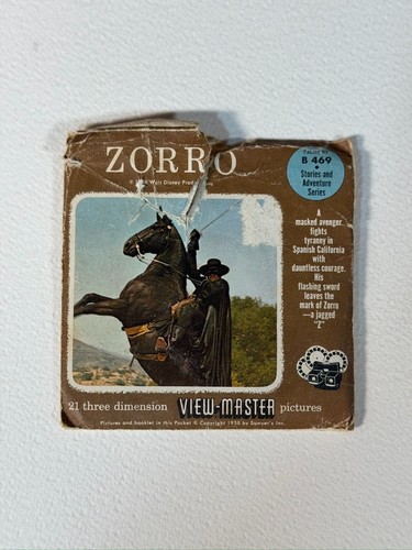 Vintage 1958 view master zorro - 1958,
